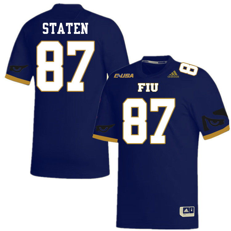 #87 Braiden Staten FIU Jersey, Florida International University Panthers Football Jersey-Navy